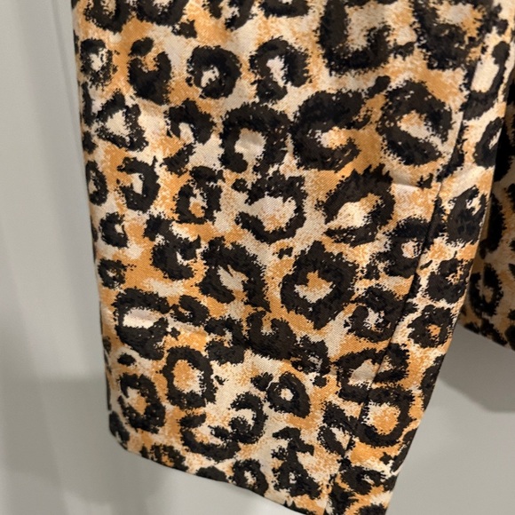 City Silk vintage Leopard Print Women's silk Jacket sz 14 zipper needs repair - Picture 5 of 8